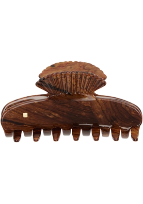 Sophie Buhai Brown Small Fan Shell Claw Hair Clip