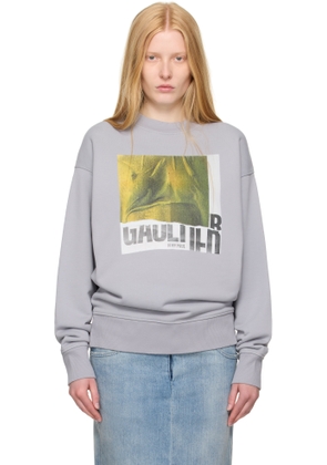 Jean Paul Gaultier SSENSE Exclusive Gray Cotton Water Print Sweatshirt