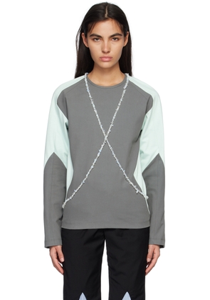 STRONGTHE Gray & Green Quartz Long Sleeve T-Shirt