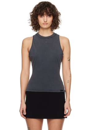 Courrèges Gray Fitted Stonewashed Tank Top