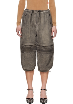 Diesel Gray P-Dayetz-Short-Fem-Q3 Trousers