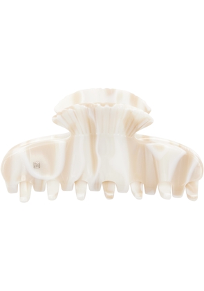 Sophie Buhai Off-White Small Fan Shell Claw Hair Clip