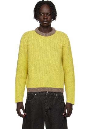 Eckhaus Latta Green Yak Crewneck Sweater