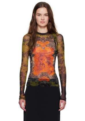 Jean Paul Gaultier Beige 'The Médaillon' Sleeves Top