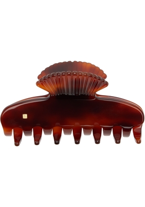 Sophie Buhai Brown Small Fan Shell Claw Hair Clip