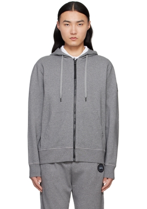 Canada Goose Gray 'Black Label' Huron Full Zip Hoodie