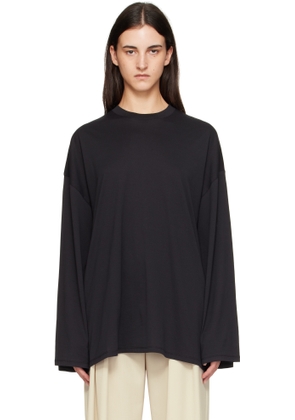 The Frankie Shop Black Rio Oversized Sleeve T-shirt