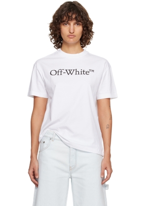 Off-White White Big Logo Bookish Regular T-shirt