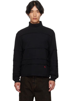Eckhaus Latta Black Striated Turtleneck