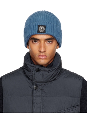Stone Island Blue N100002 Full Rib Beanie