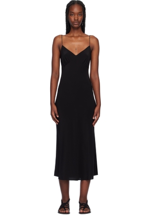 Matteau Black Low Back Slip Dress