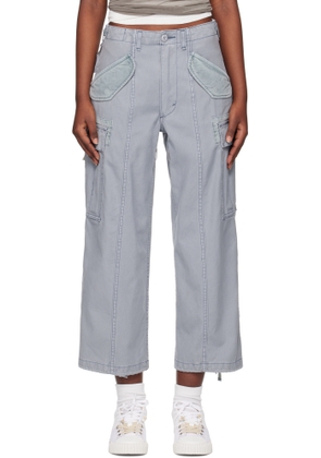 R13 Blue Cropped Cargo Pants