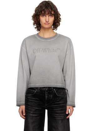 Off-White Gray Laundry Long Sleeve T-shirt