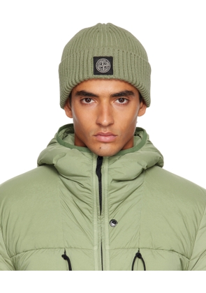 Stone Island Green N100002 Full Rib Beanie