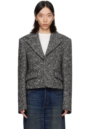 Acne Studios Black & White Tweed Blazer