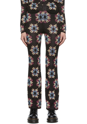 Rabanne SSENSE Exclusive Black & Multicolor Jacquard Knit Capsule Flare Trousers