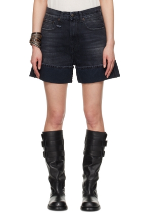 R13 SSENSE Exclusive Black Nina Denim Shorts