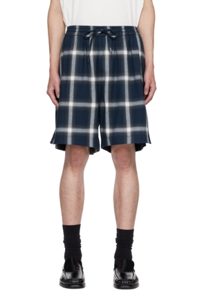 Acne Studios Navy Check Shorts