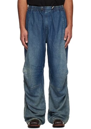 Diesel Blue Relaxed D-Pari 068tc Jeans