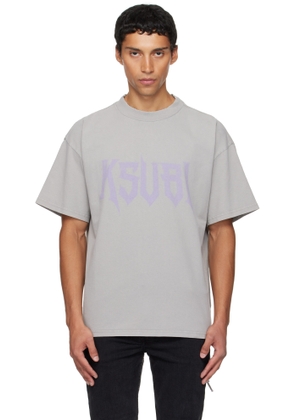 Ksubi Gray Blasted Ekcess Short Sleeve T-shirt