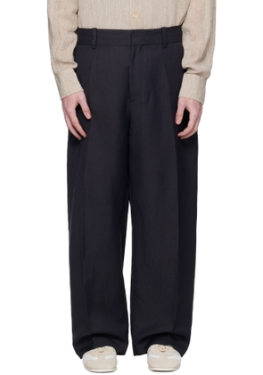 Studio Nicholson Navy Fume Trousers