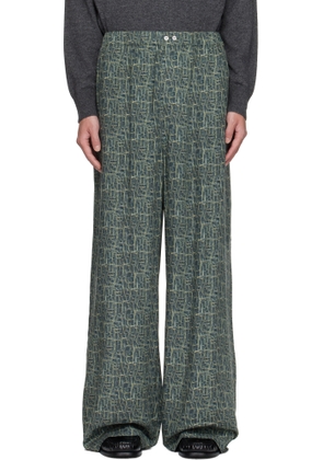 Acne Studios Blue Monogram Trousers