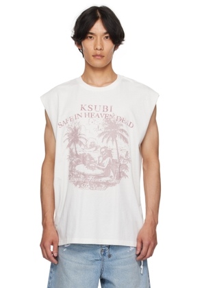 Ksubi White Paradiso Cut Off Tank Top