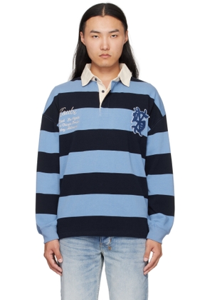 Ksubi Navy & Blue Rugged Rugby Jersey Polo