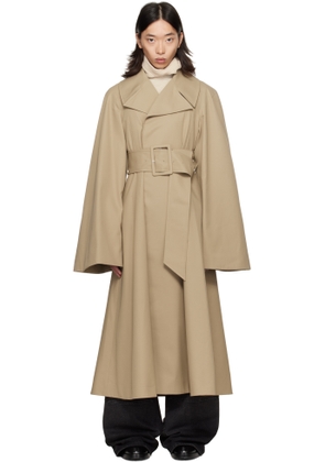 EGONlab Beige Belted Trench Coat