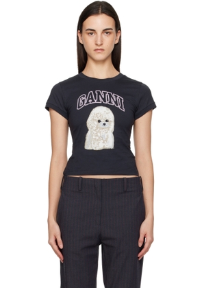 GANNI Black Poodle Baby Fit T-shirt