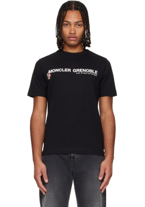 Moncler Grenoble Black Logo Cotton T-shirt