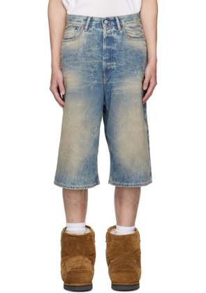 Acne Studios Blue Loose Fit Denim Shorts