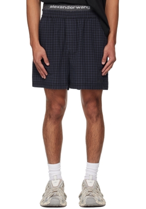 Alexander Wang Navy Graphic Shorts