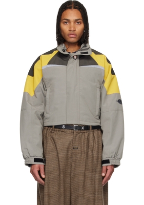 Martine Rose Gray Shrunken Sports Jacket