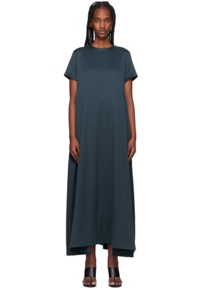 REMAIN Birger Christensen Navy Short Sleeve Maxi Dress