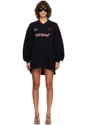 Off-White Black Sporty Polo Sweat Minidress