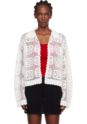 Holzweiler White Rosie Crochet Cardigan