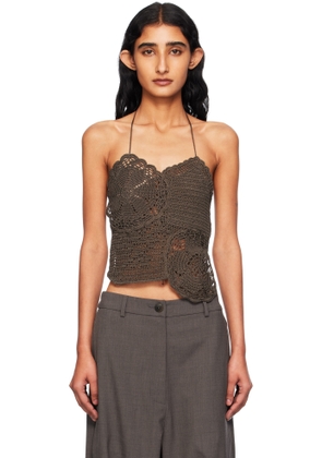Cordera Brown Hand-Crochet Top
