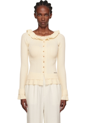 Holzweiler Beige Ripple Cardigan