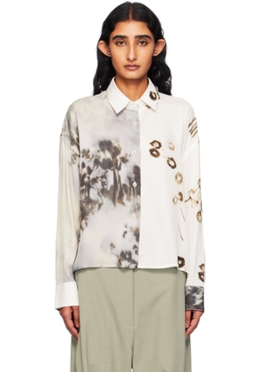 Cordera White Printed Classic Shirt