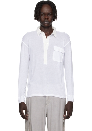 Gimaguas White Tristan Long Sleeve Polo
