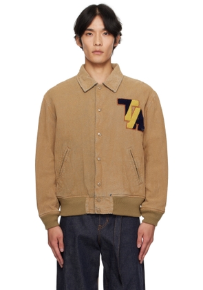 Toga Virilis Beige Flocked Denim Jacket