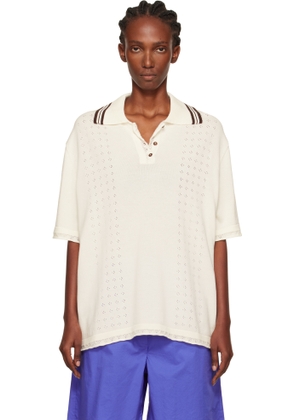 Cordera White Organic Cotton Pointelle Polo