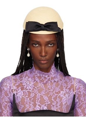 Valentino Garavani Beige Beret Hat