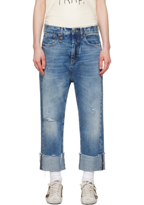 R13 Blue Tailored Drop Jeans