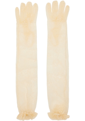 Valentino Garavani Off-White Lace Gloves
