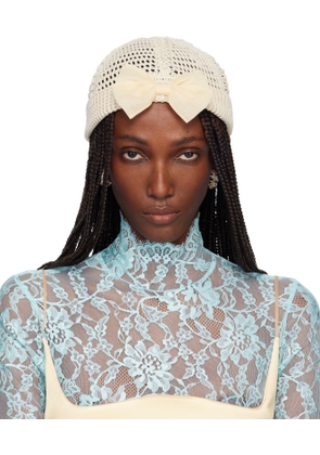 Valentino Garavani Off-White Cotton Beanie