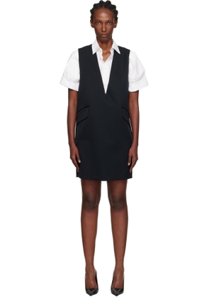 MM6 Maison Margiela Black Tailoring Wool Minidress