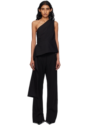 St. Agni Black Asymm Origami Top