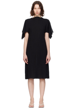 Baserange Black Folio Midi Dress